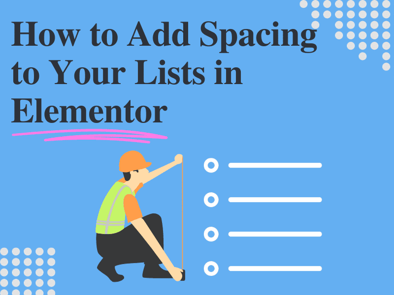 how to add spacing to list in Elementor